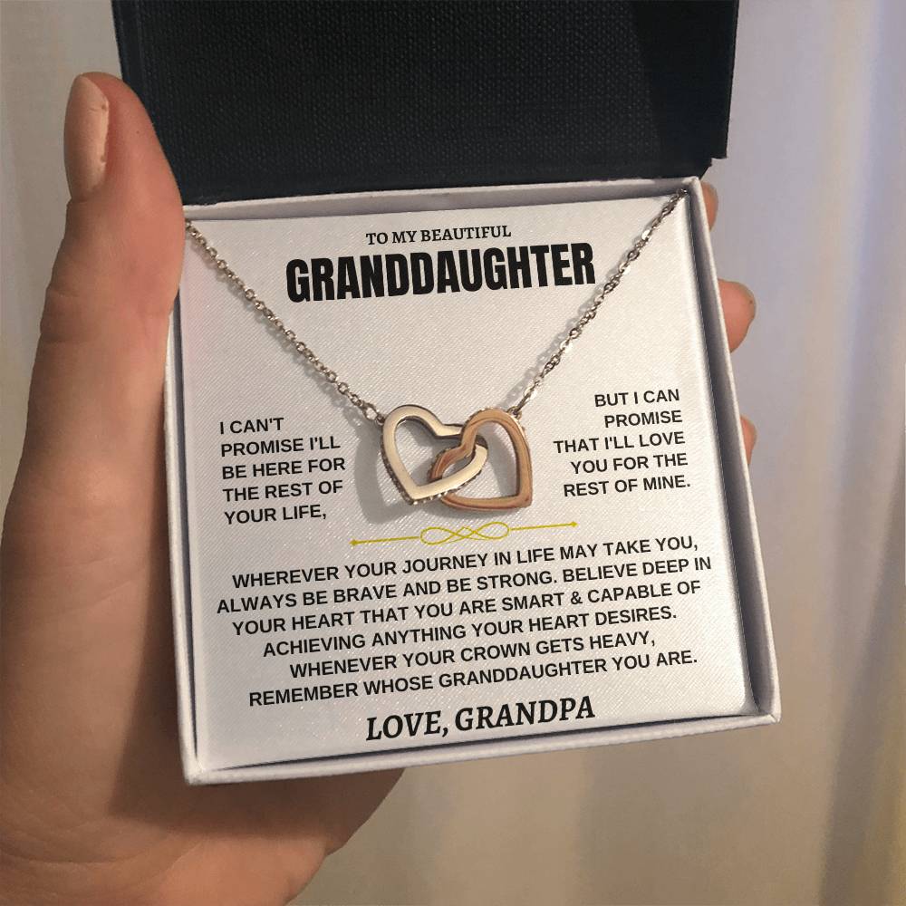 Granddaughter Necklace Gift – Interlocking Hearts from Grandpa