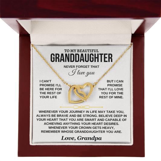 To My Granddaughter Necklace – Love, Courage & Endless Support