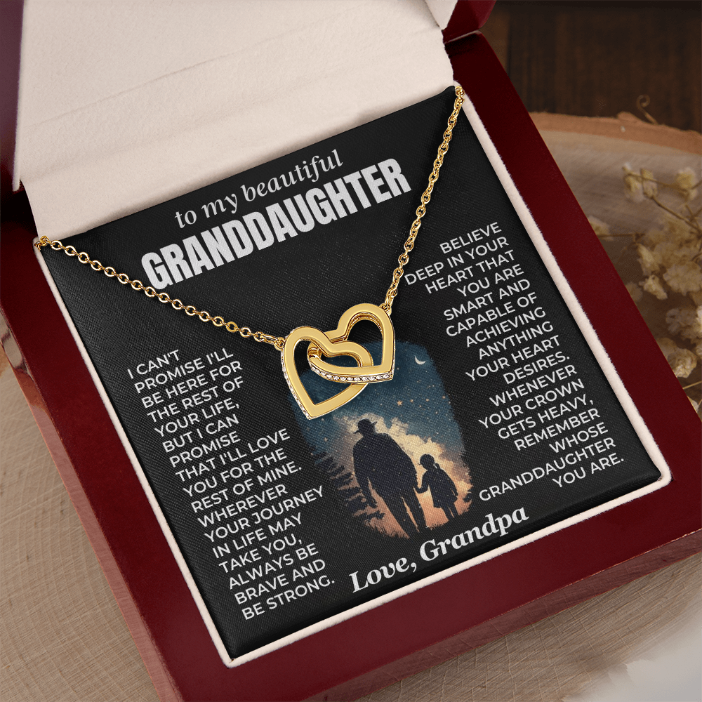 Granddaughter Interlocking Hearts Necklace from Grandpa
