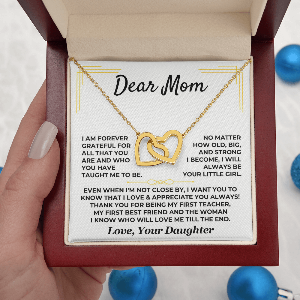 Dear Mom – Interlocking Hearts Necklace from Daughter