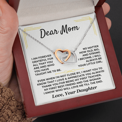 Dear Mom – Interlocking Hearts Necklace from Daughter
