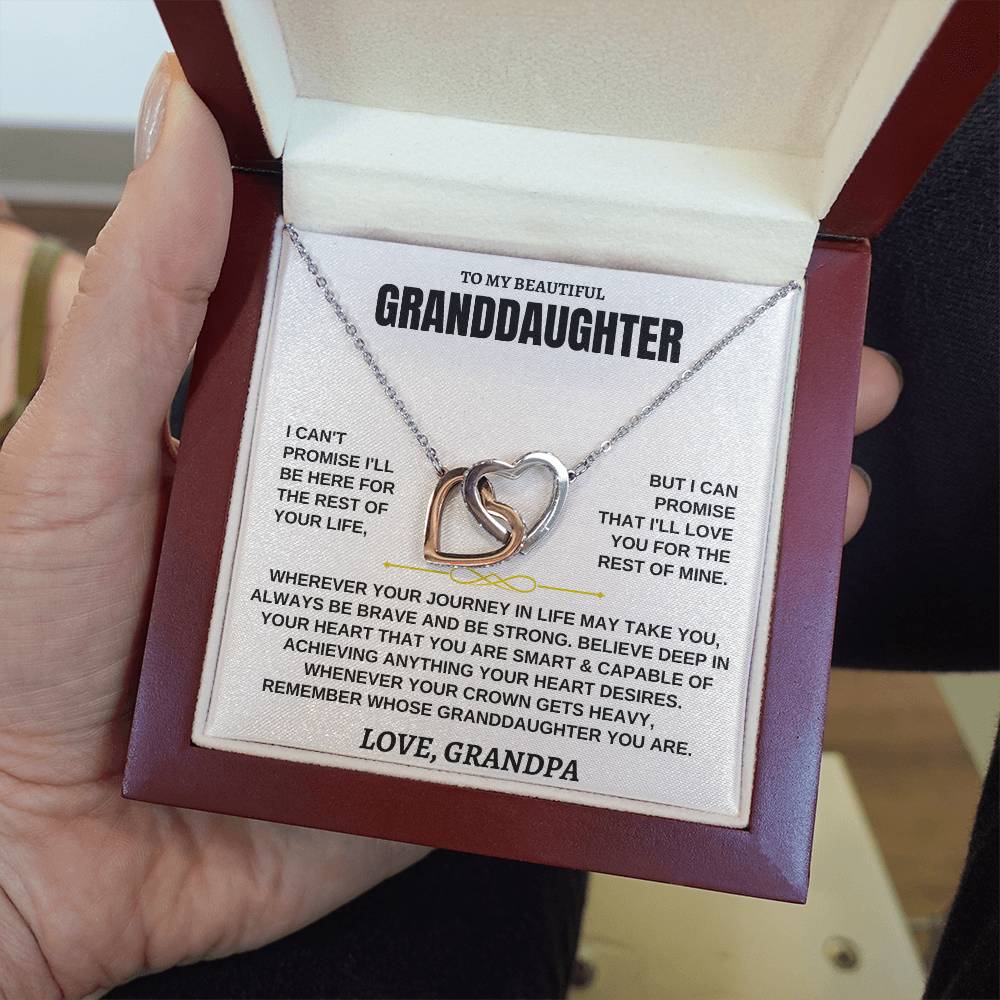 Granddaughter Necklace Gift – Interlocking Hearts from Grandpa
