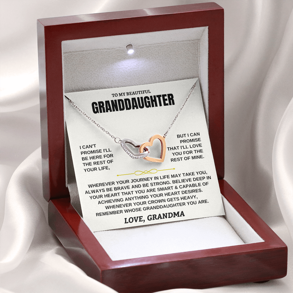 Granddaughter Necklace Gift – Interlocking Hearts from Grandma