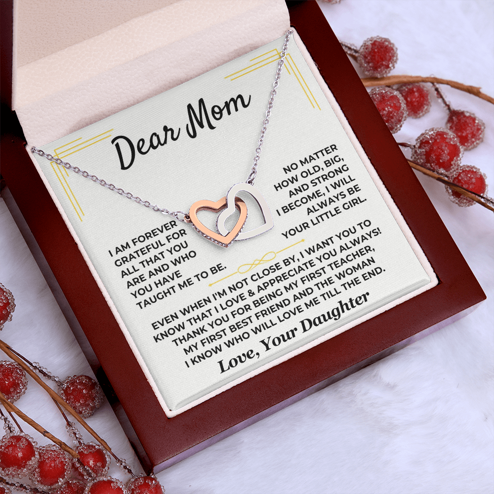 Dear Mom – Interlocking Hearts Necklace from Daughter