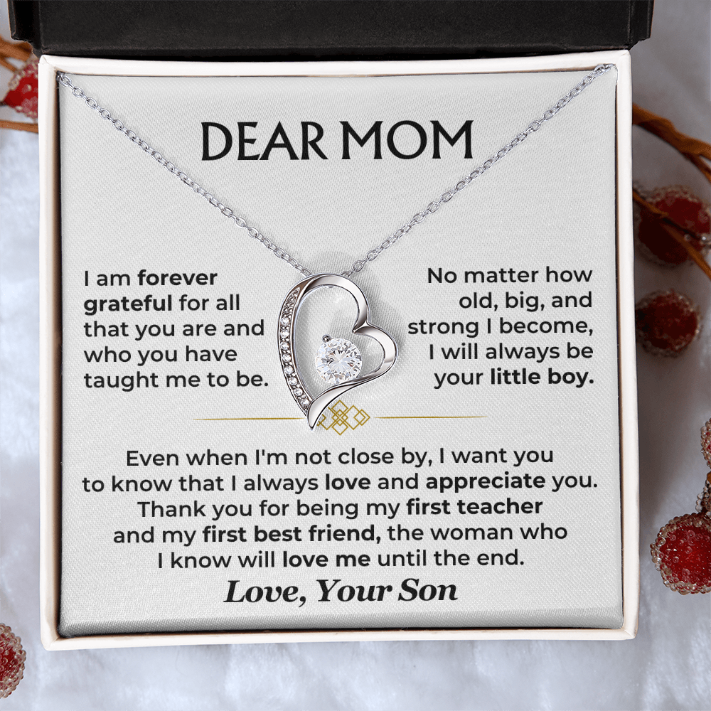 To My Mom – A Son's Forever Love Necklace