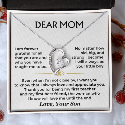 To My Mom – A Son's Forever Love Necklace