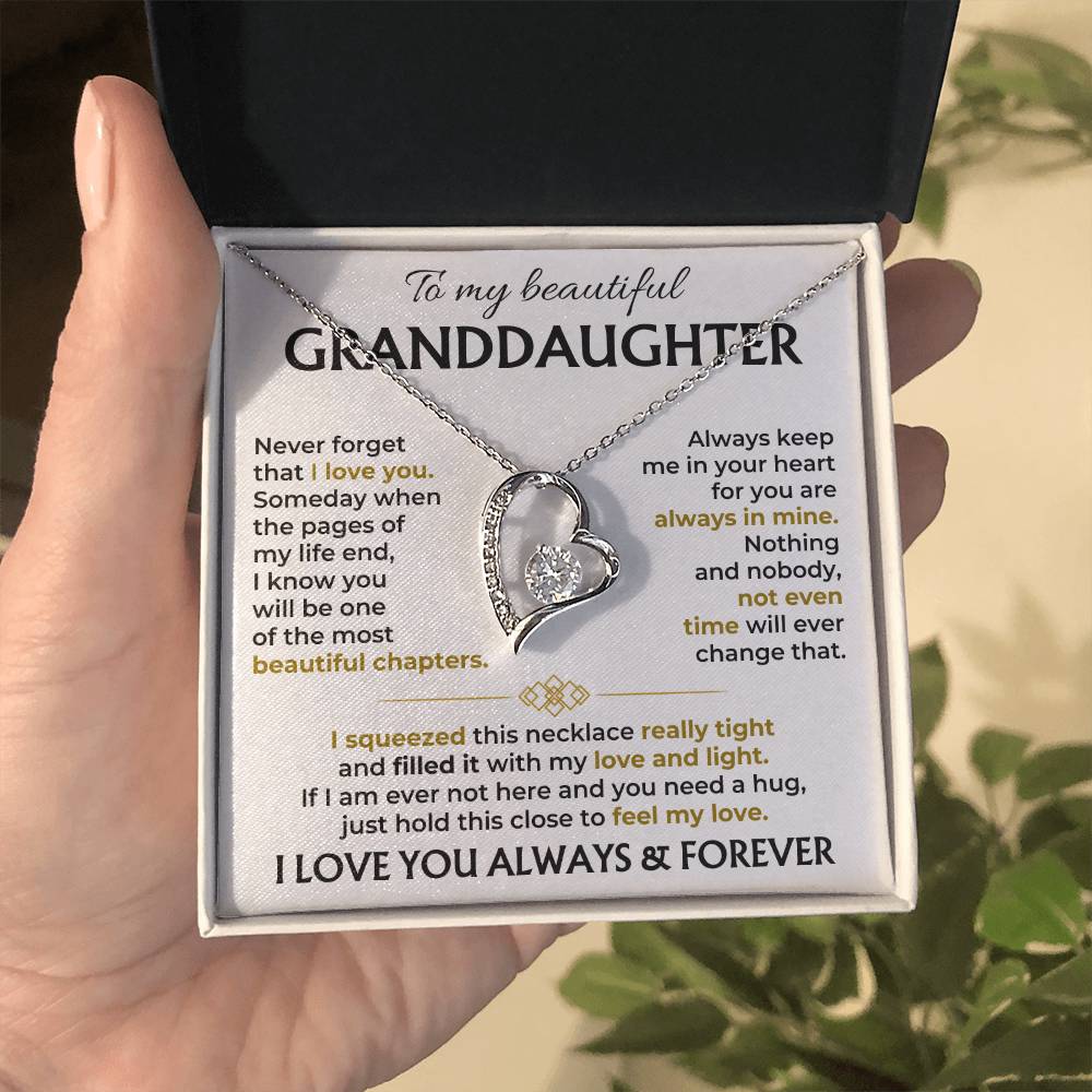 Forever Love Necklace for Granddaughter – Gift with Message of Love
