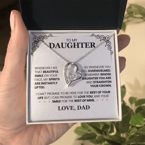 To My Daughter Necklace – Love You & Your Beautiful Smile
