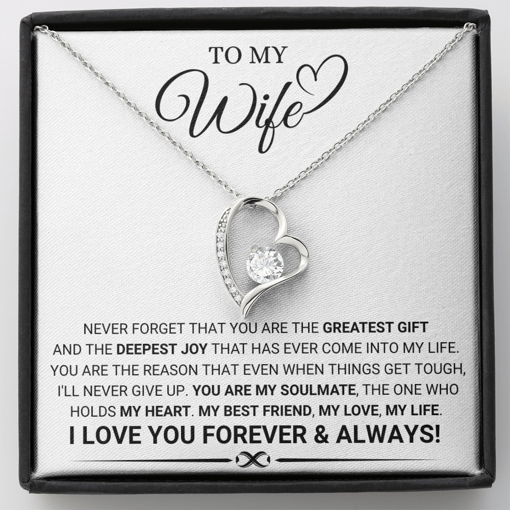To My Wife My Soulmate Forever Love Necklace