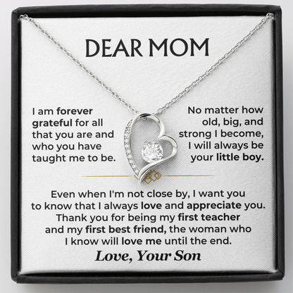 To My Mom – A Son's Forever Love Necklace
