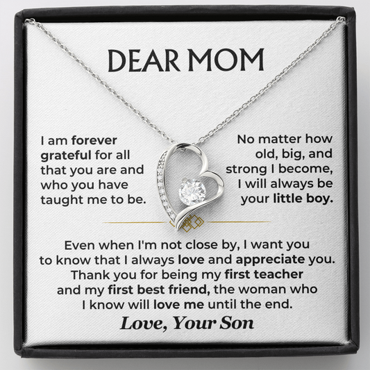 To My Mom – A Son's Forever Love Necklace
