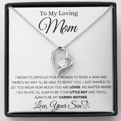 To My Loving Mom – Forever Love Necklace from Son