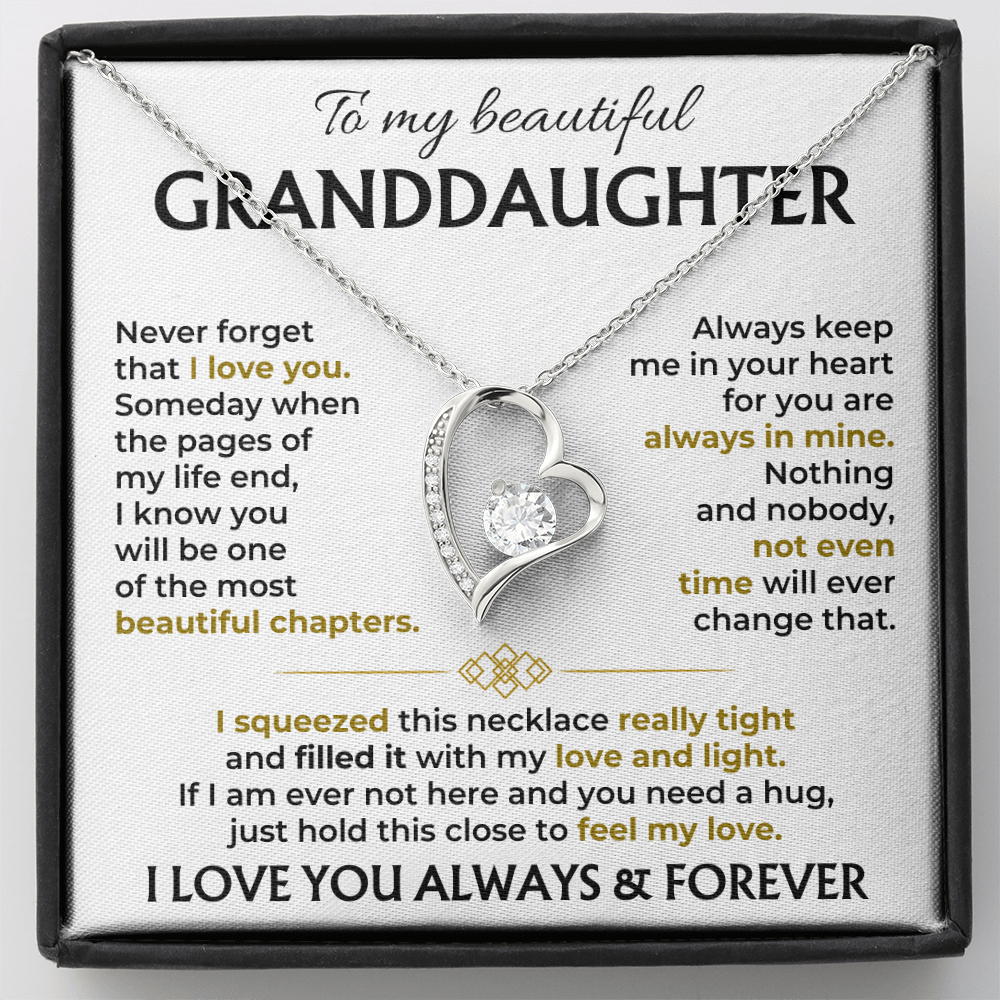 Forever Love Necklace for Granddaughter – Gift with Message of Love
