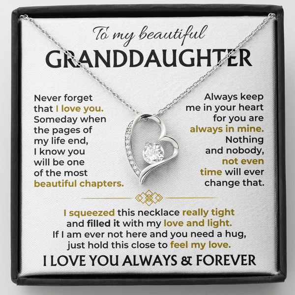 Forever Love Necklace for Granddaughter – Gift with Message of Love