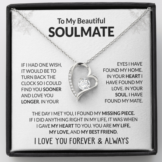 To My Soulmate – Found My Missing Piece Necklace