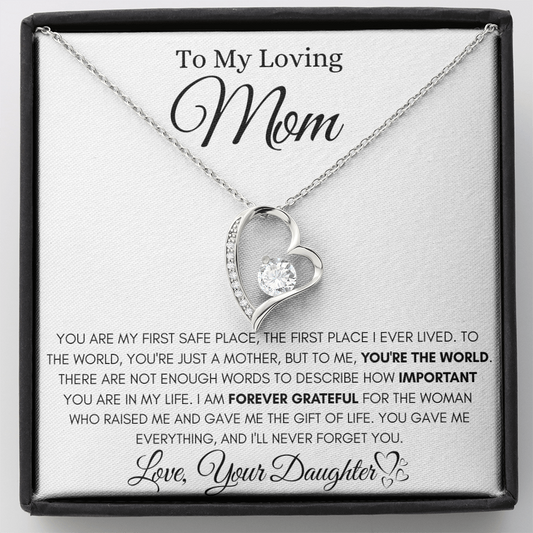 To My Loving Mom – Meaningful Necklace from Daughter