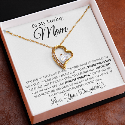 To My Loving Mom – Meaningful Necklace from Daughter