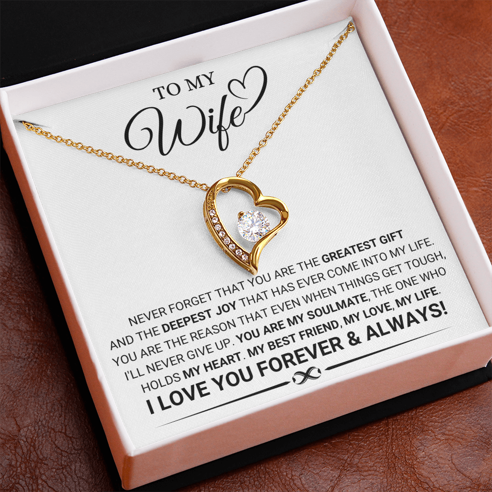To My Wife My Soulmate Forever Love Necklace