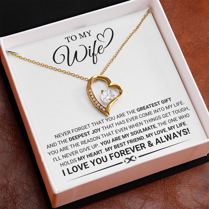 To My Wife My Soulmate Forever Love Necklace