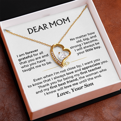 To My Mom – A Son's Forever Love Necklace