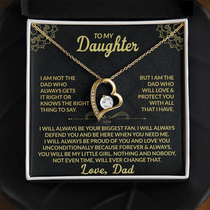 To My Daughter – A Father's Unbreakable Love Necklace
