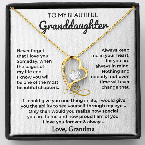 Granddaughter Forever Love Necklace Gift from Grandma