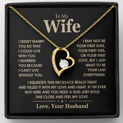 To My Wife Last Everything Forever Love Necklace