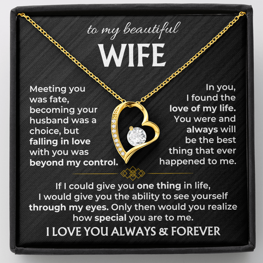 To My Wife – You're the Love of My Life Forever Necklace