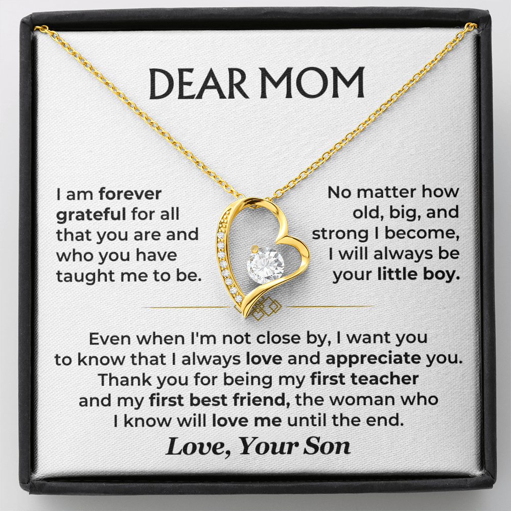 To My Mom – A Son's Forever Love Necklace