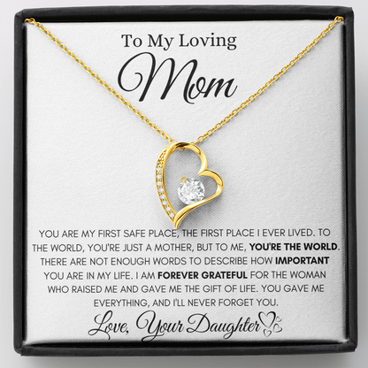 To My Loving Mom – Meaningful Necklace from Daughter