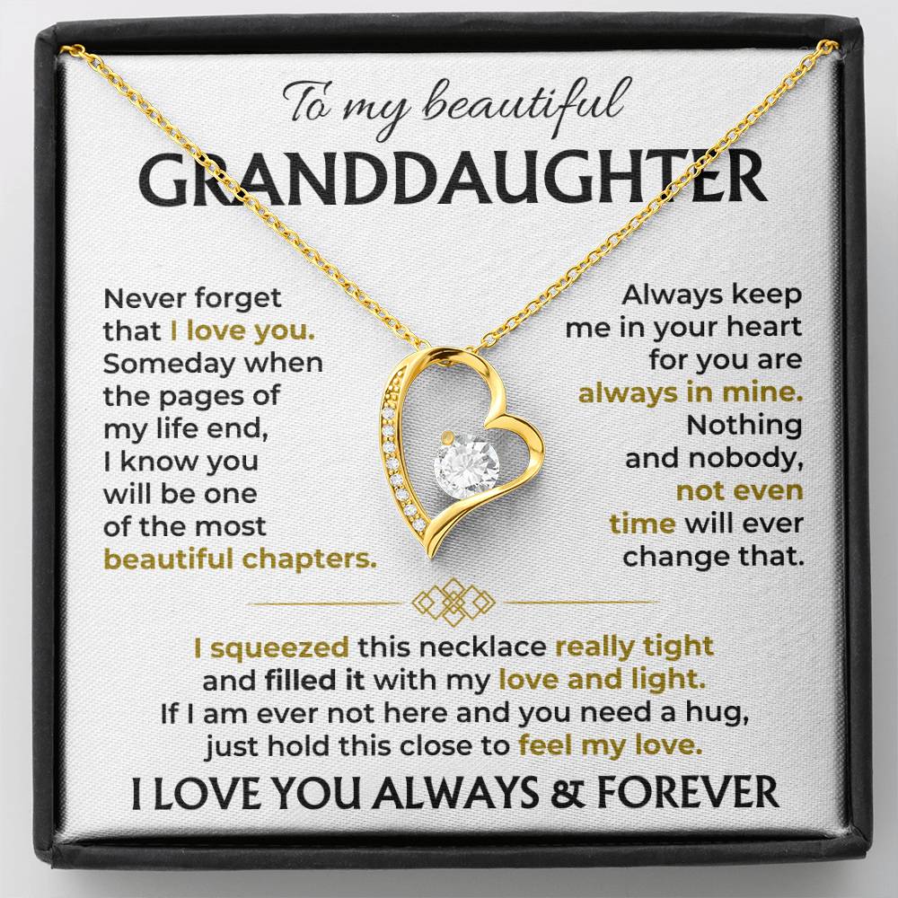 Forever Love Necklace for Granddaughter – Gift with Message of Love