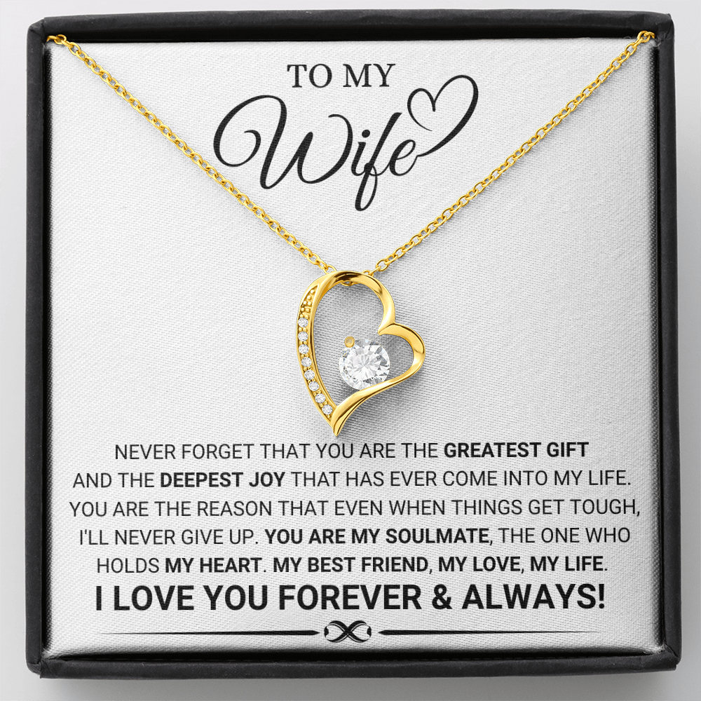 To My Wife My Soulmate Forever Love Necklace