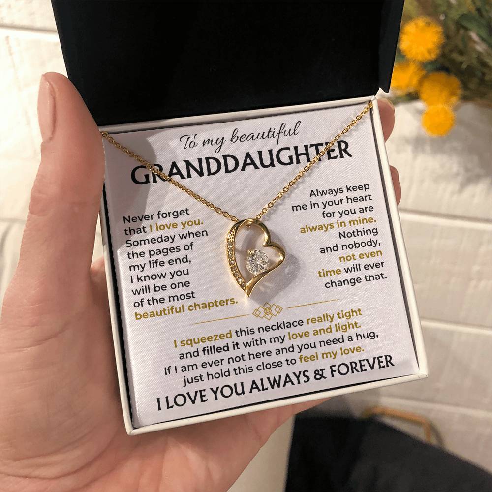 Forever Love Necklace for Granddaughter – Gift with Message of Love
