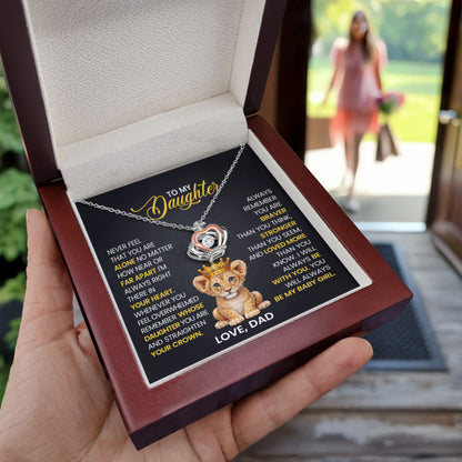 Crown Pendant Necklace for Daughter from Dad – My Baby Girl Forever Gift