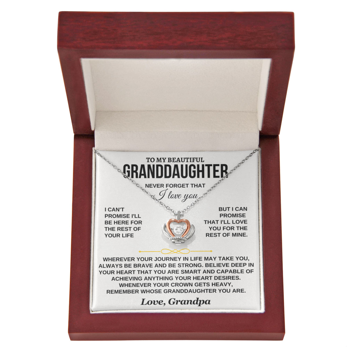To My Granddaughter – Brave, Strong & Loved Always – Grandpa