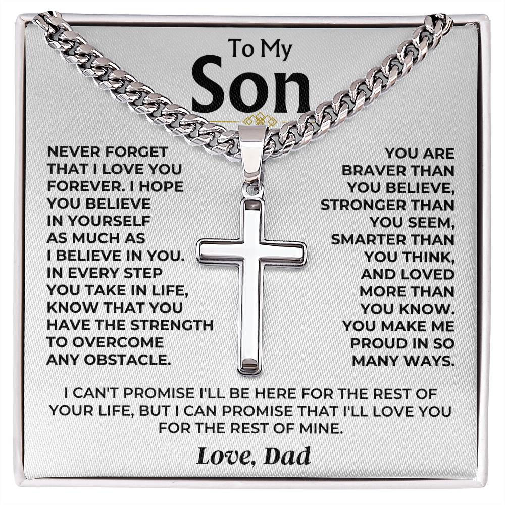 To My Son – Artisan Cross Necklace from Dad