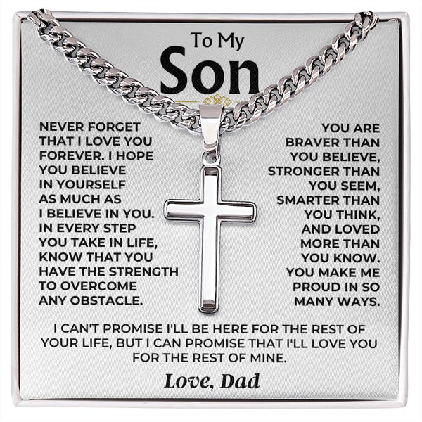 To My Son – Artisan Cross Necklace from Dad