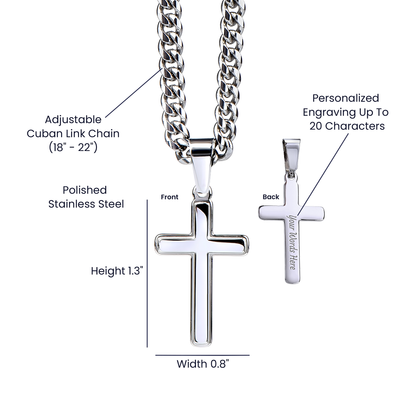 Gift for Son from Dad Cross Necklace – Forever Love Inspirational Gift