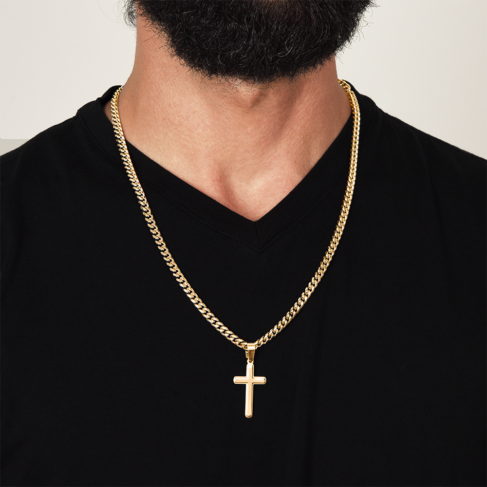 Gift for Son Cross Necklace – Love You Always & Forever from Parent