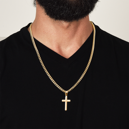 Gift for Son Cross Necklace – Love You Always & Forever from Parent