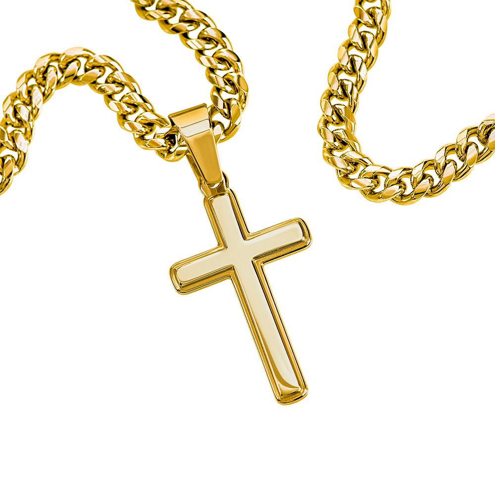 To My Son Cross Necklace – Dad’s Love & Strength Gift