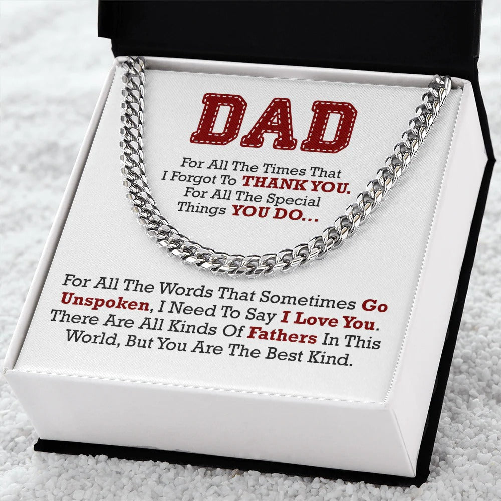 Best Dad Gift Necklace – Thank You & I Love You Always