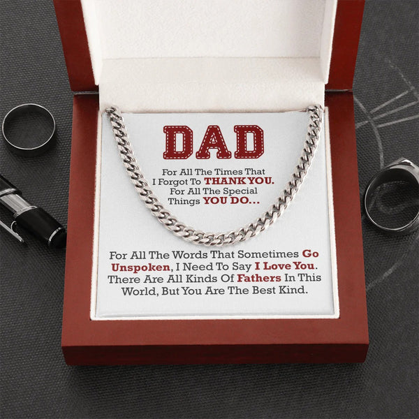 Best Dad Gift Necklace – Thank You & I Love You Always