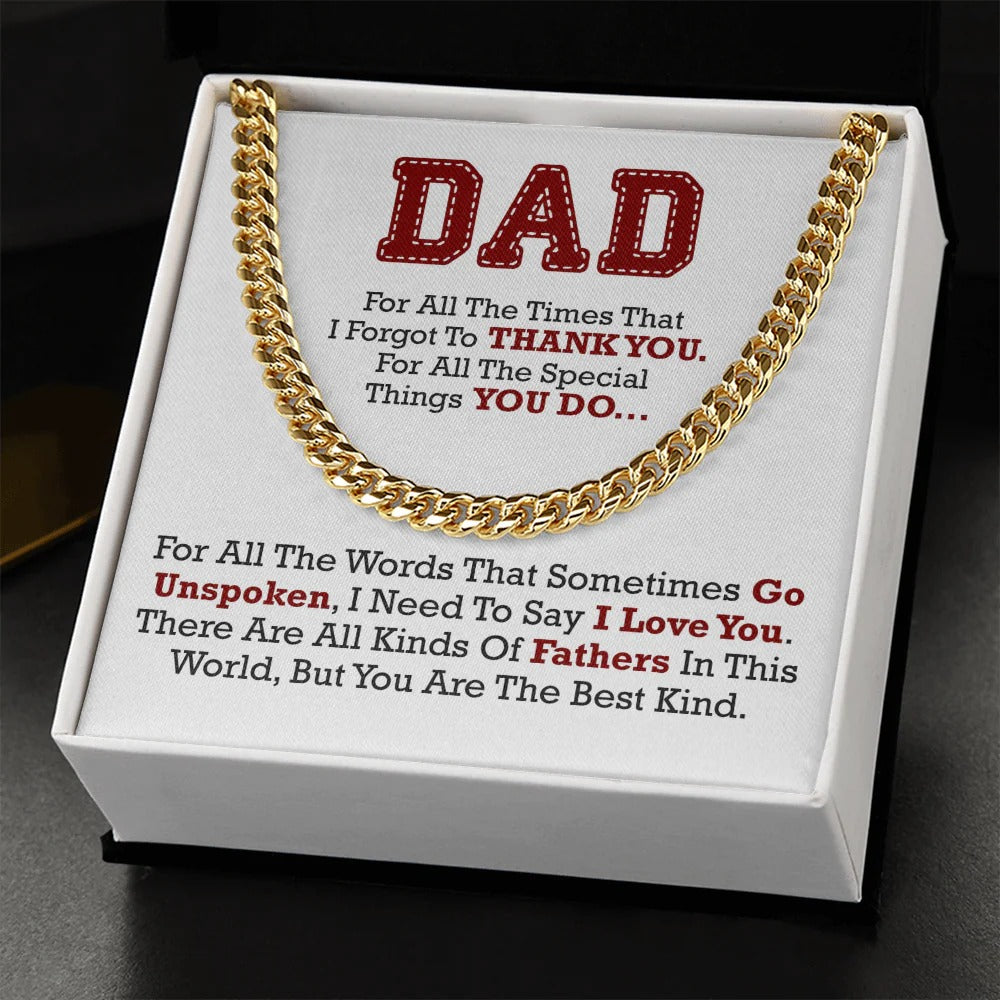 Best Dad Gift Necklace – Thank You & I Love You Always