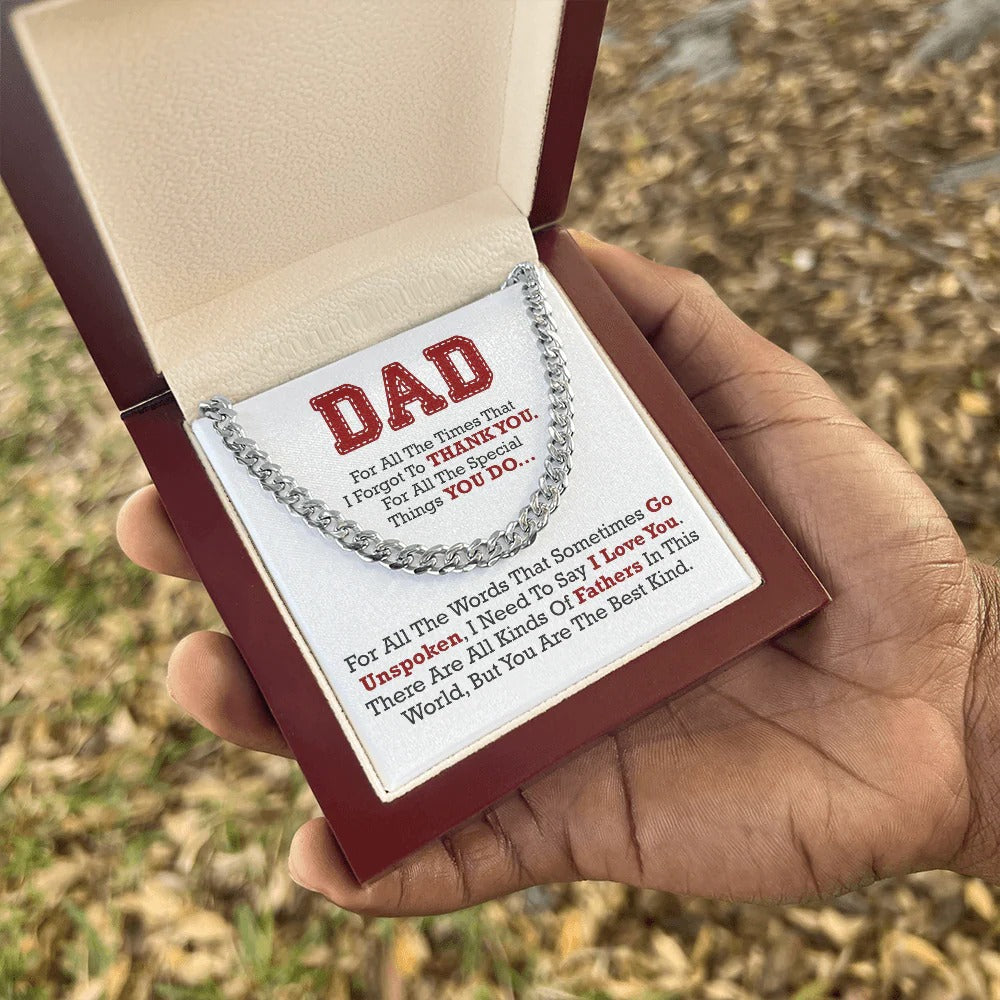 Best Dad Gift Necklace – Thank You & I Love You Always