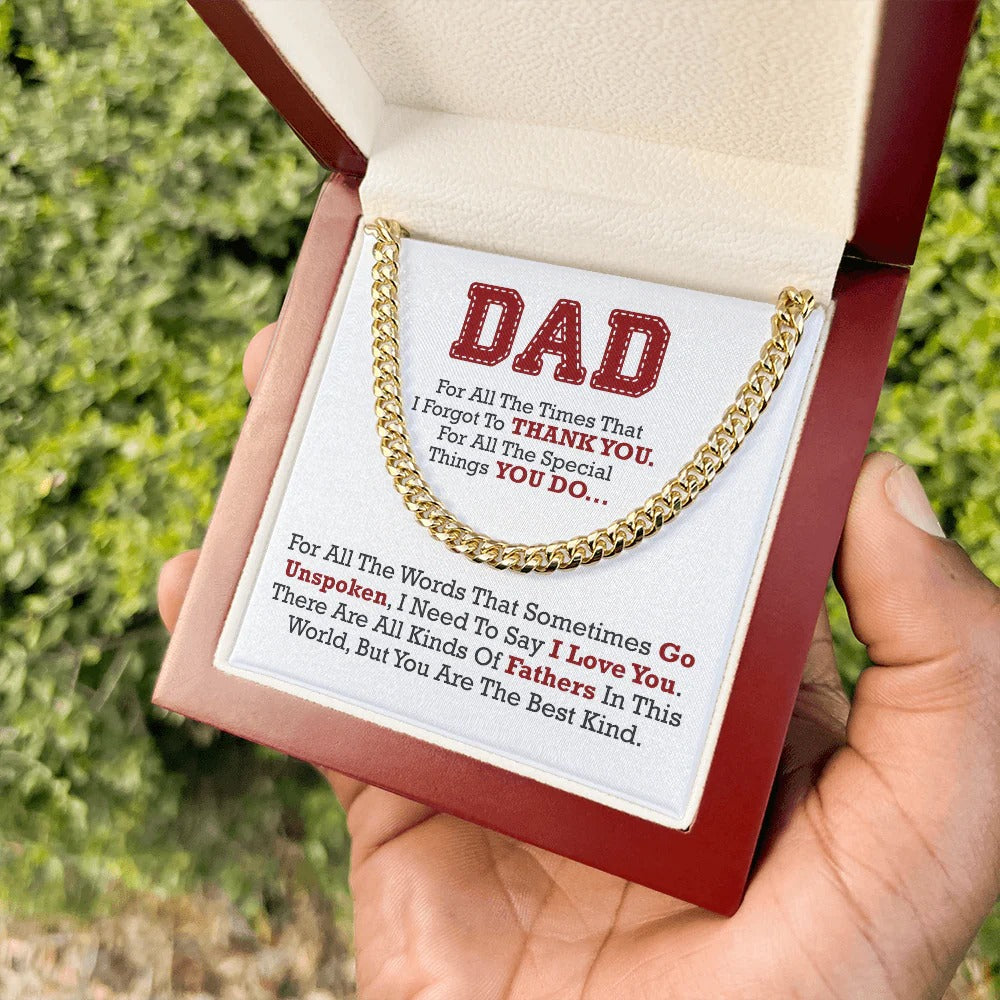 Best Dad Gift Necklace – Thank You & I Love You Always