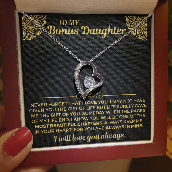 To My Bonus Daughter Necklace – A Forever Gift of Love & Bond