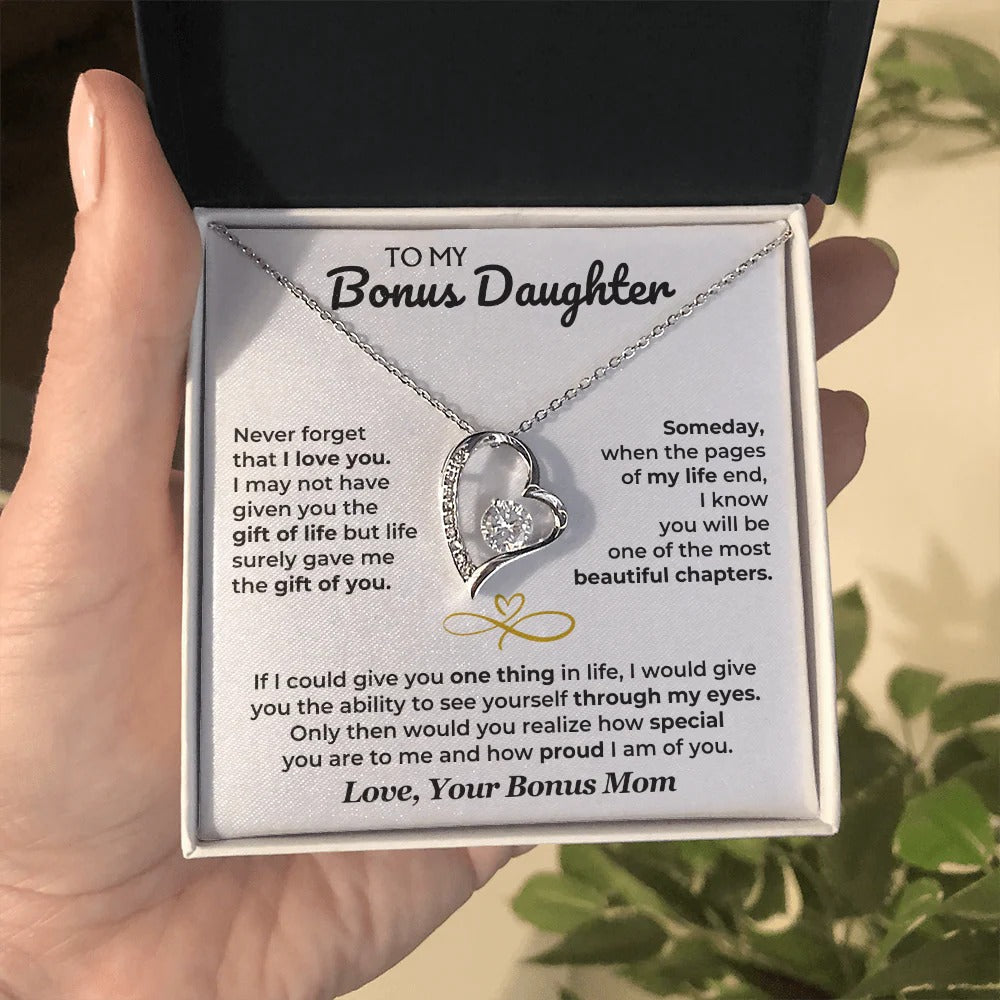 To My Bonus Daughter Necklace – A Gift of Love & Pride