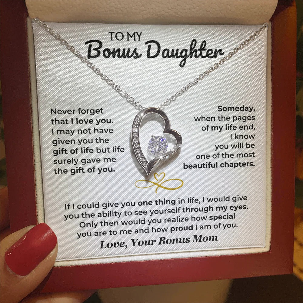 To My Bonus Daughter Necklace – A Gift of Love & Pride