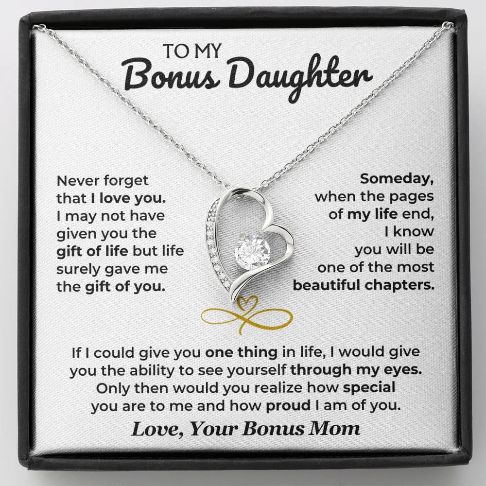 To My Bonus Daughter Necklace – A Gift of Love & Pride